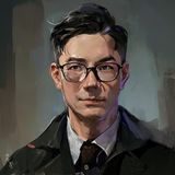 淫乱小镇技术总监赵云飞头像，年轻技术专家形象，眼镜书卷气息