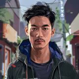 淫乱小镇用户增长负责人吴建国头像，活力青年形象，运动休闲风格